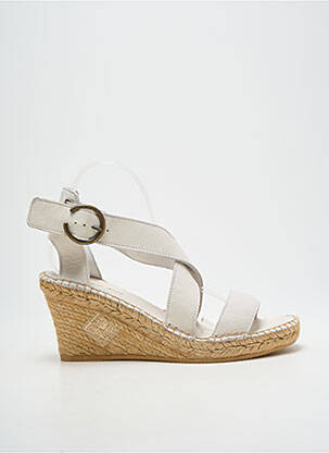 Sandales/nu pieds tissage satiné talon de 7 à 9cm blanc LORMY femme