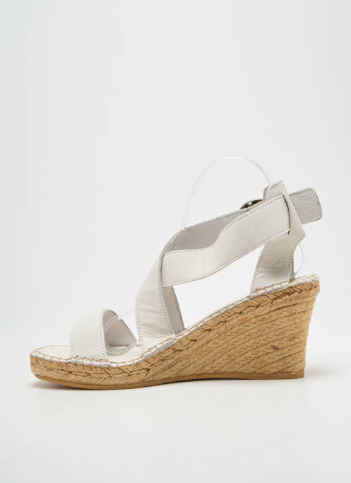 Sandales/nu pieds tissage satiné talon de 7 à 9cm blanc LORMY femme