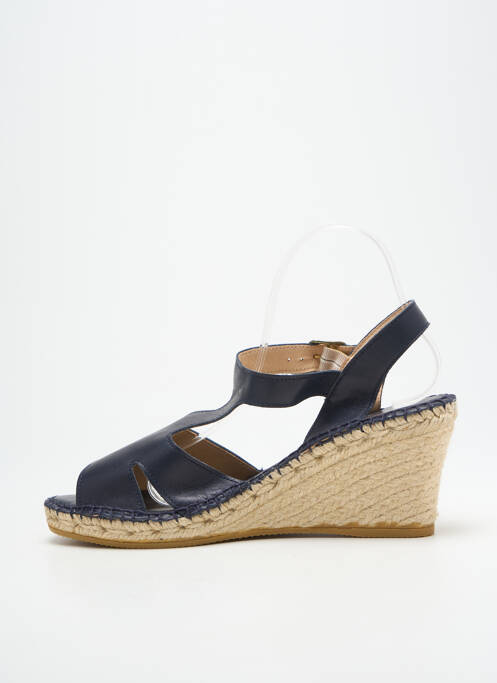 Sandales/nu pieds talon compensé talon de 7 à 9cm bleu L'ESPADRILLE DE NICOLE femme
