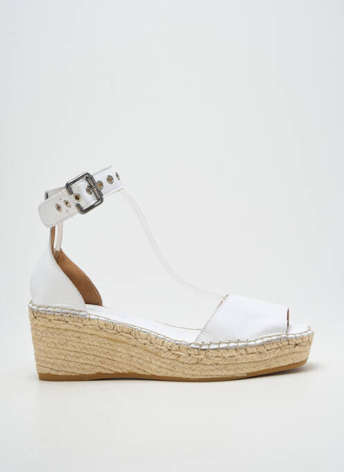 Sandales/Nu pieds blanc L'ESPADRILLE DE NICOLE femme