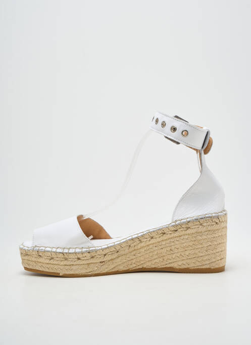 Sandales/Nu pieds blanc L'ESPADRILLE DE NICOLE femme