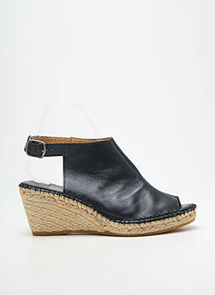 Sandales/nu pieds talon compensé talon de 7 à 9cm noir L'ESPADRILLE DE NICOLE femme
