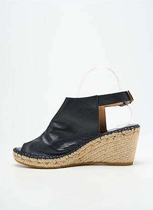 Sandales/nu pieds talon compensé talon de 7 à 9cm noir L'ESPADRILLE DE NICOLE femme