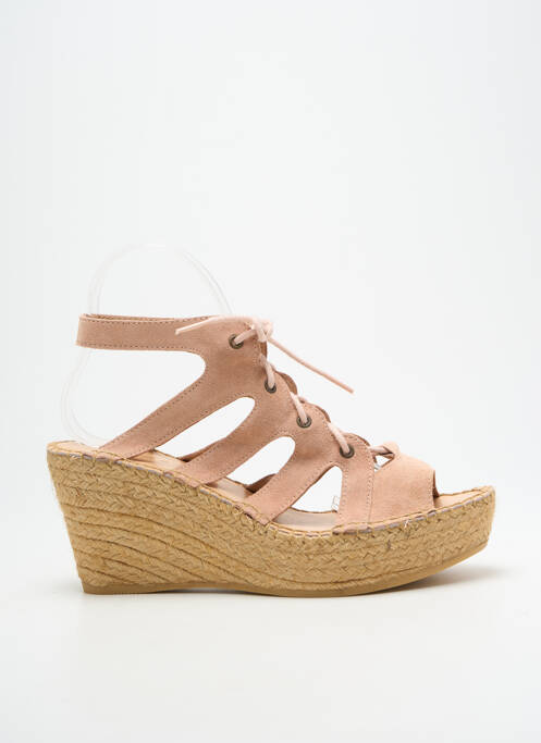 Sandales/Nu pieds beige L'ESPADRILLE DE NICOLE femme