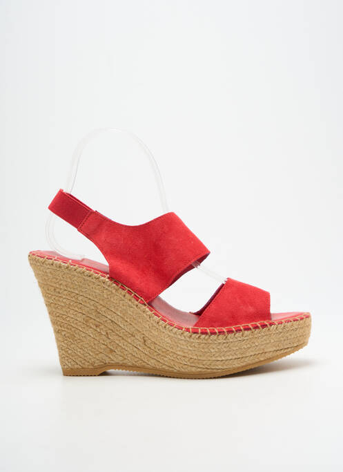 Sandales/Nu pieds rouge L'ESPADRILLE DE NICOLE femme