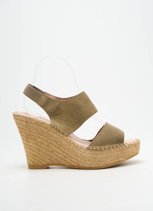 Sandales/Nu pieds vert L'ESPADRILLE DE NICOLE femme