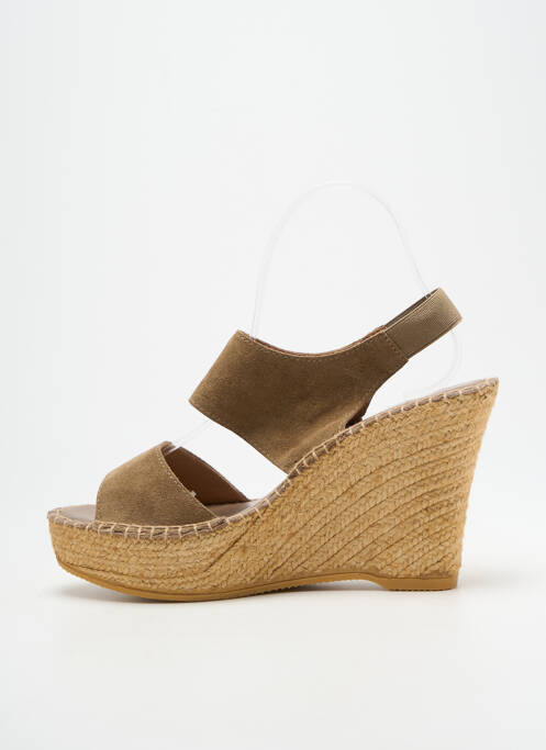Sandales/Nu pieds vert L'ESPADRILLE DE NICOLE femme