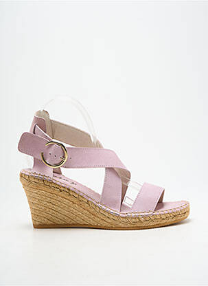 Espadrilles fermeture boucle(s) talon de 7 à 9cm violet LORMY femme