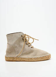 Espadrilles fermeture lacets talon plat jusqu'à 3cm gris LORMY femme