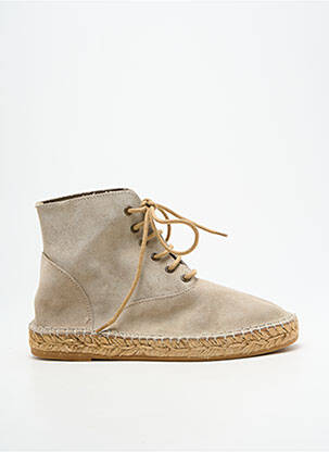 Espadrilles nubuck talon plat jusqu'à 3cm gris LORMY femme