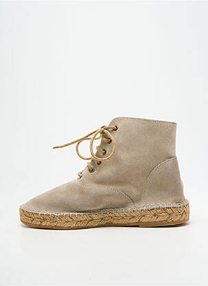 Espadrilles fermeture lacets talon plat jusqu'à 3cm gris LORMY femme