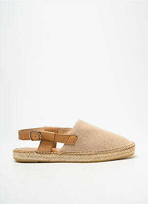 Espadrilles bout rond talon plat jusqu'à 3cm beige L'ESPADRILLE DE NICOLE femme