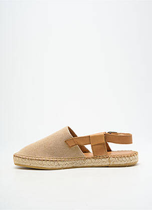 Espadrilles bout rond talon plat jusqu'à 3cm beige L'ESPADRILLE DE NICOLE femme
