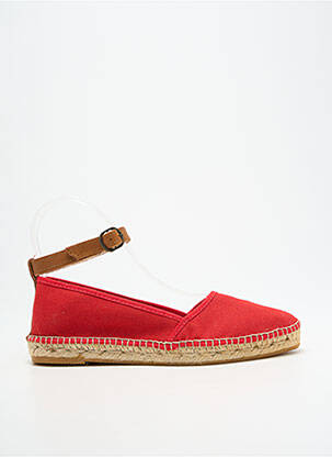 Espadrilles bout rond talon plat jusqu'à 3cm rouge NICOLE femme