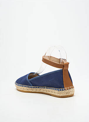 Espadrilles bout rond talon plat jusqu'à 3cm bleu NICOLE femme