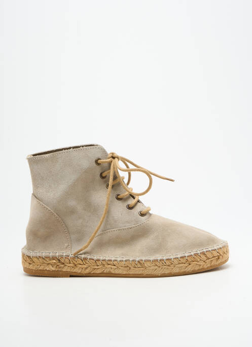 Espadrilles nubuck talon plat jusqu'à 3cm gris LORMY femme