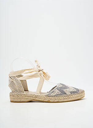 Espadrilles fermeture lacets talon plat jusqu'à 3cm gris NICOLE femme