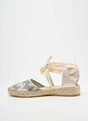 Espadrilles fermeture lacets talon plat jusqu'à 3cm gris NICOLE femme