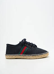 Espadrilles fermeture lacets talon plat jusqu'à 3cm noir NICOLE femme