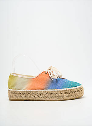 Espadrilles fermeture lacets talon plat jusqu'à 3cm bleu NICOLE femme