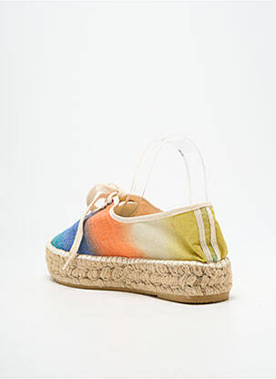 Espadrilles fermeture lacets talon plat jusqu'à 3cm bleu NICOLE femme