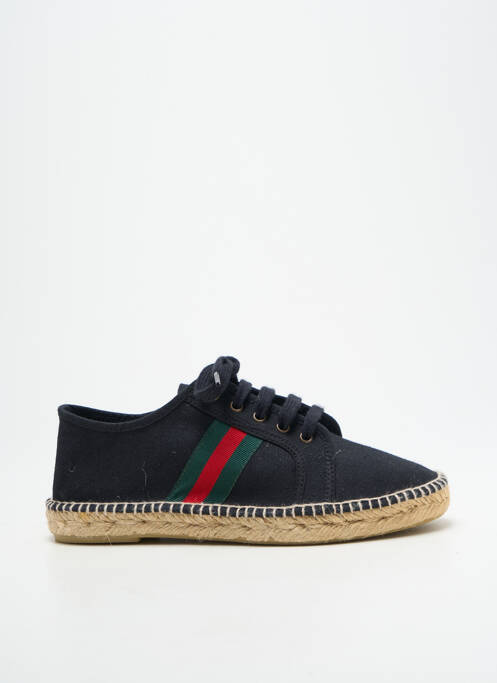 Espadrilles fermeture lacets talon plat jusqu'à 3cm noir NICOLE femme