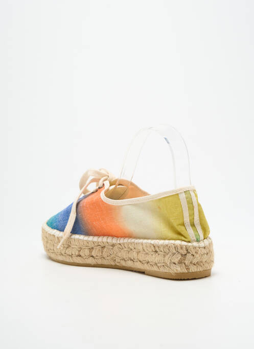 Espadrilles fermeture lacets talon plat jusqu'à 3cm bleu NICOLE femme