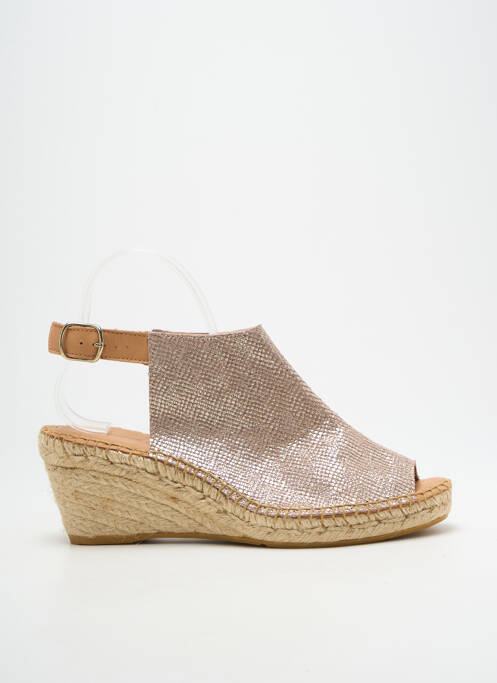 Espadrilles beige fonce L'ESPADRILLE DE NICOLE femme