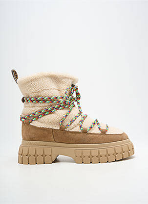 Bottines/boots talon bas talon de 4 à 6cm beige NO NAME femme