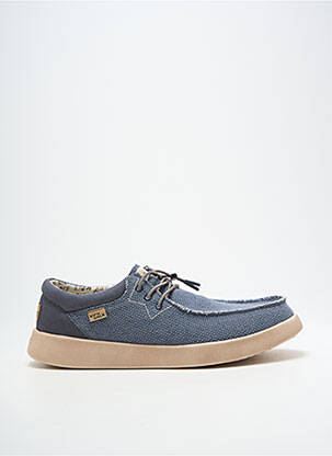 Baskets fermeture elastique bout rond bleu KICK BACK homme