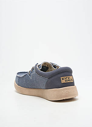 Baskets fermeture elastique bout rond bleu KICK BACK homme