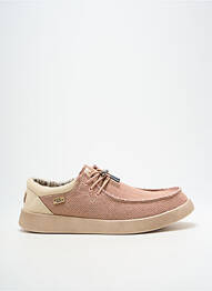Baskets fermeture elastique bout rond rose KICK BACK homme