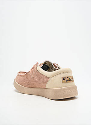 Baskets fermeture elastique bout rond rose KICK BACK homme