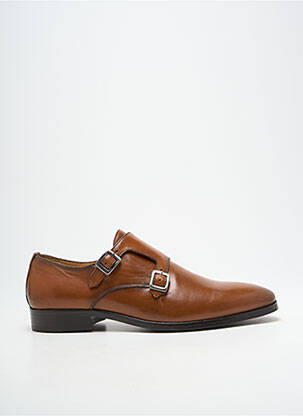 Derbies tissage satiné talon bas marron BRETT & SONS homme