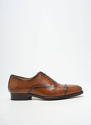 Derbies tissage satiné talon bas marron BRETT & SONS homme