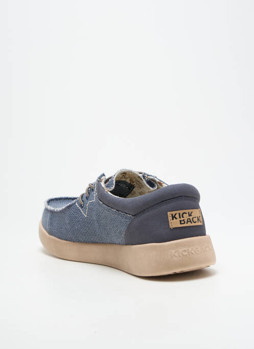 Baskets fermeture elastique bout rond bleu KICK BACK homme