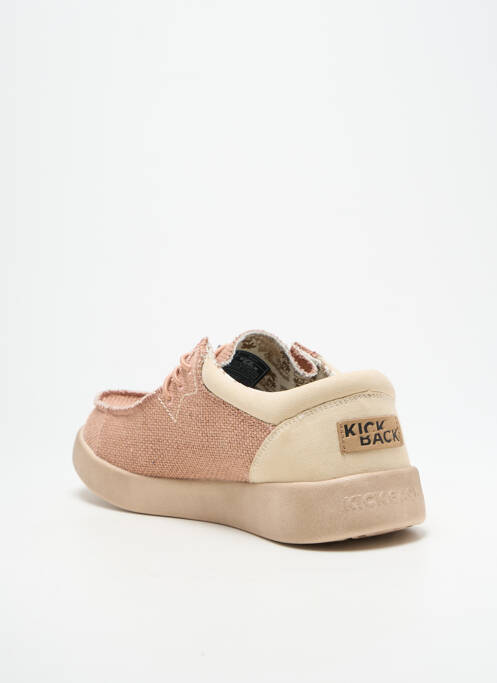 Baskets fermeture elastique bout rond rose KICK BACK homme