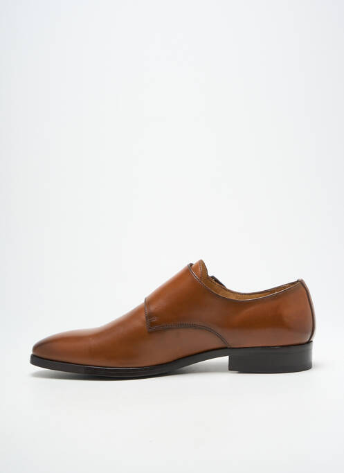 Derbies tissage satiné talon bas marron BRETT & SONS homme