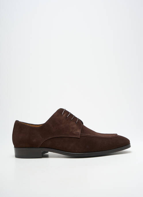 Derbies nubuck talon bas marron BRETT & SONS homme