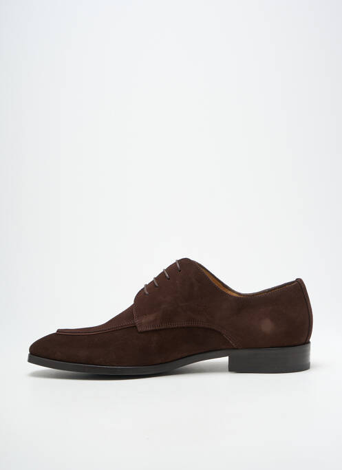 Derbies nubuck talon bas marron BRETT & SONS homme