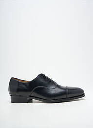 Derbies tissage satiné talon bas noir BRETT & SONS homme