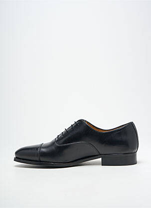 Derbies tissage satiné talon bas noir BRETT & SONS homme