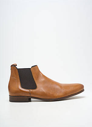 Bottines/boots bout rond talon bas marron BRETT & SONS homme