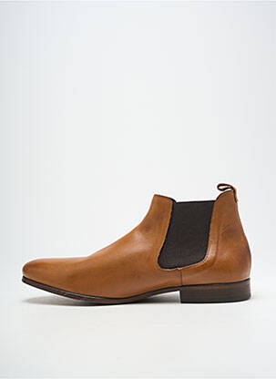 Bottines/boots bout rond talon bas marron BRETT & SONS homme