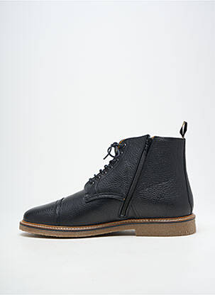 Bottines/boots tissage satiné talon bas noir SCHMOOVE homme