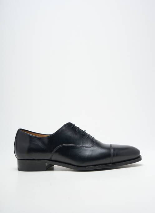 Derbies tissage satiné talon bas noir BRETT & SONS homme