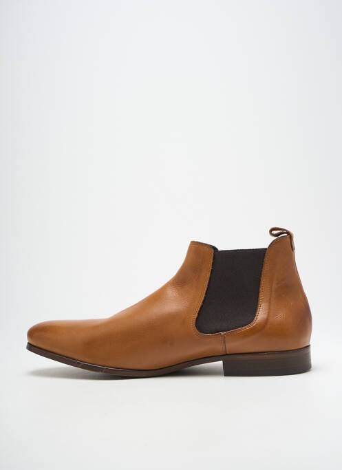 Bottines/boots bout rond talon bas marron BRETT & SONS homme