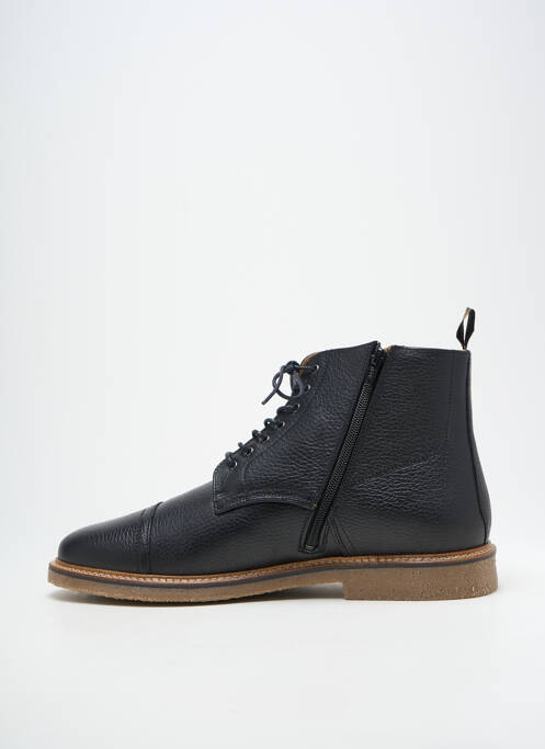 Bottines/boots tissage satiné talon bas noir SCHMOOVE homme