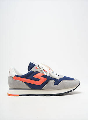 Baskets semelle amovible bout rond bleu SCHMOOVE homme