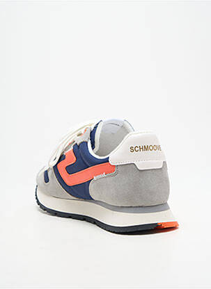 Baskets semelle amovible bout rond bleu SCHMOOVE homme